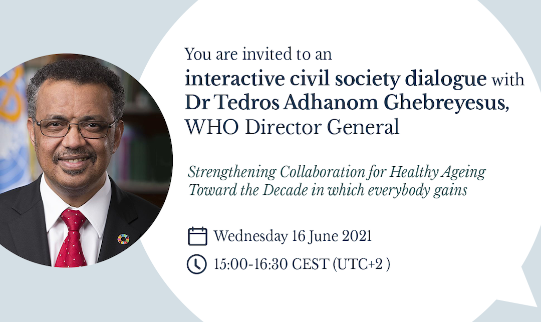 Interactive civil society dialogue with WHO Director General Dr Tedros Adhanom Ghebreyesus